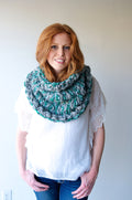 Knit Collage Stripe Story Cowl Pattern