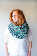 Knit Collage Stripe Story Cowl Pattern