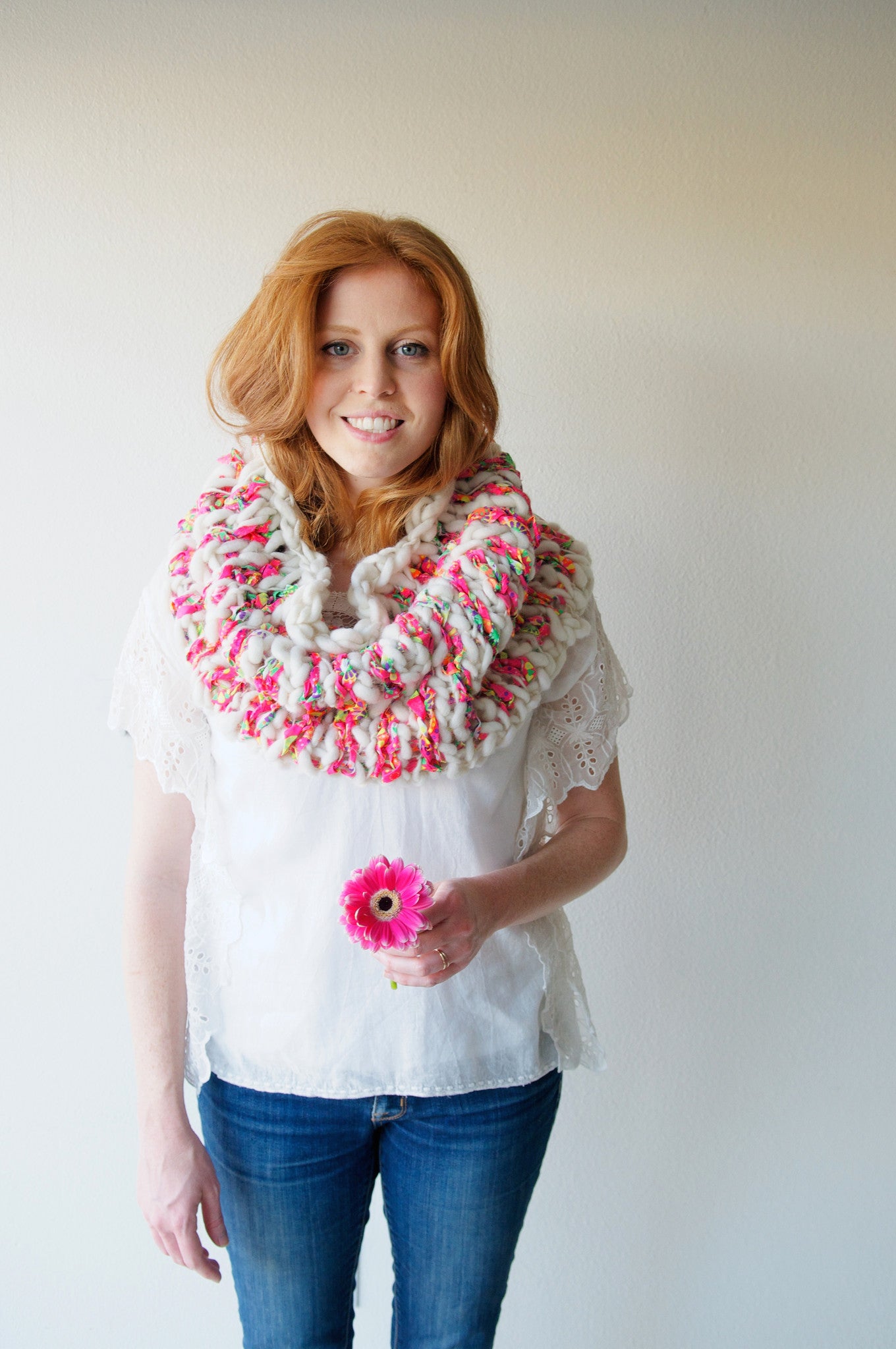Knit Collage Stripe Story Cowl Pattern