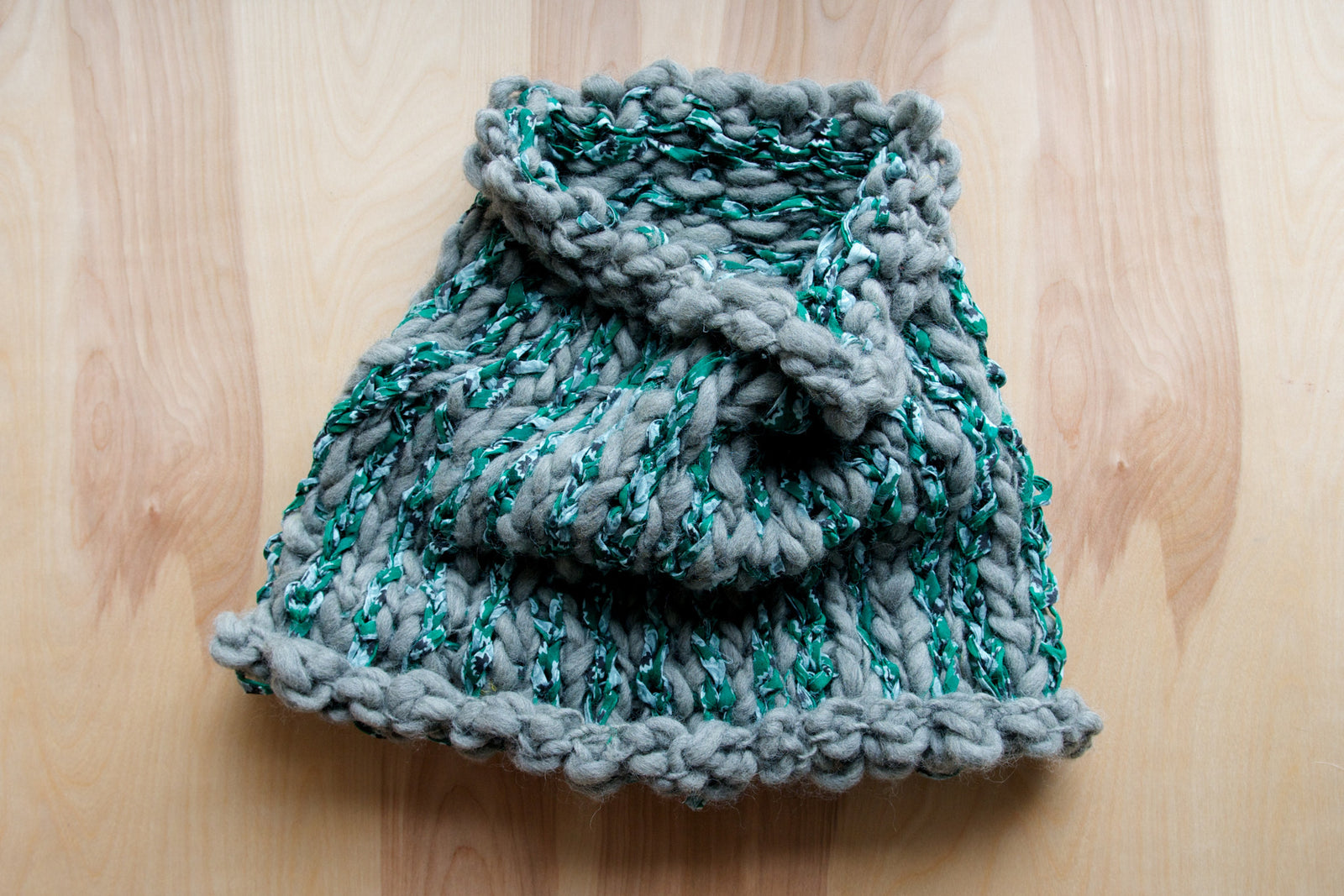Knit Collage Stripe Story Cowl Pattern