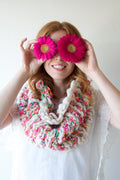 Knit Collage Stripe Story Cowl Pattern