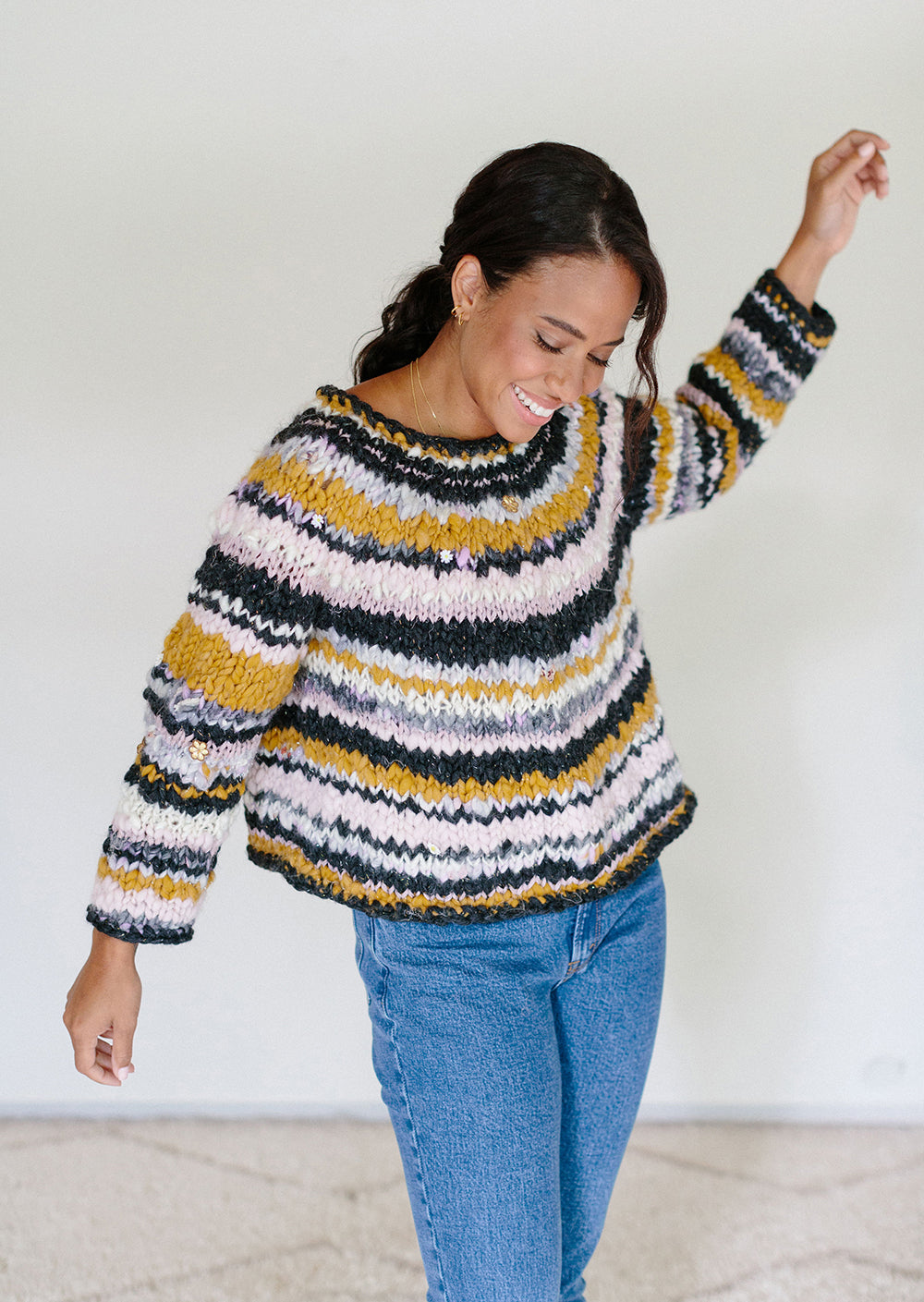 Kaleidoscope Sweater Long Sleeve Stripe Kit