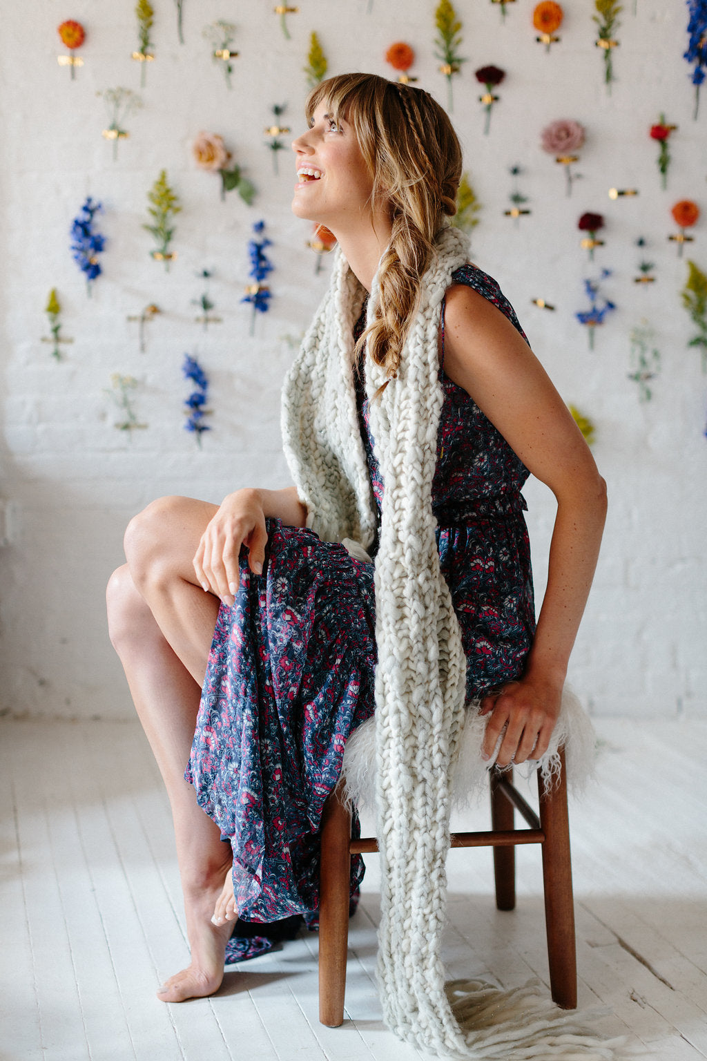 Knit Collage Joie Brioche Scarf Knitting Pattern - simple chunky yarn brioche knit 