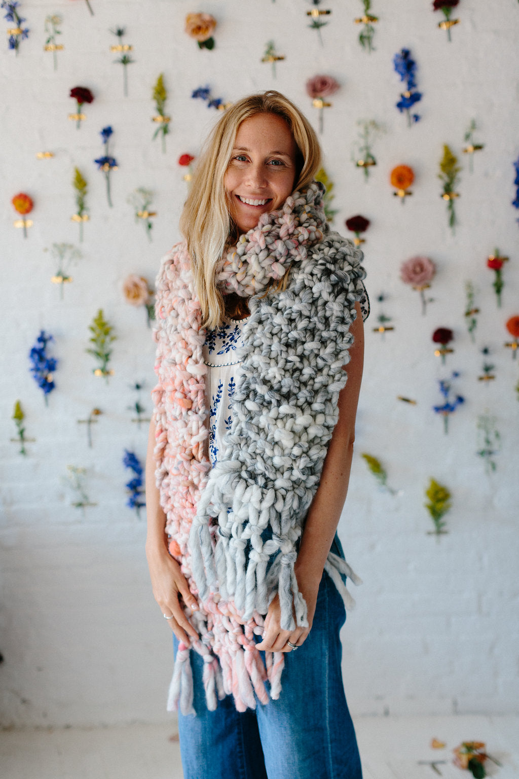 Counting Sheep Scarf Pattern by Knit Collage Knitting Pattern