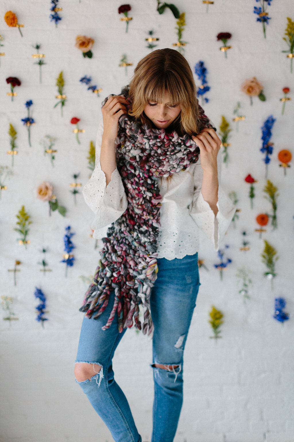 Counting Sheep Scarf Pattern by Knit Collage Knitting Pattern