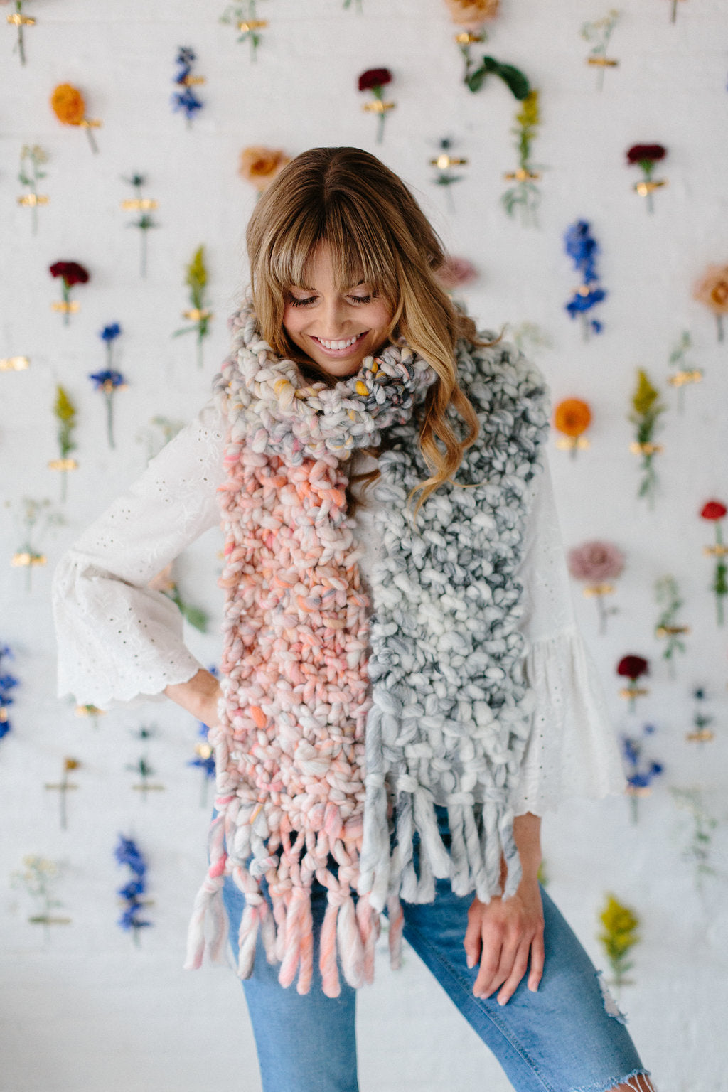 Counting Sheep Scarf Pattern by Knit Collage Knitting Pattern