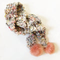 knit collage pom Bomb scarf free Knitting Pattern