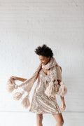 Knit Collage Mistletoe Tassel Scarf Knitting Pattern
