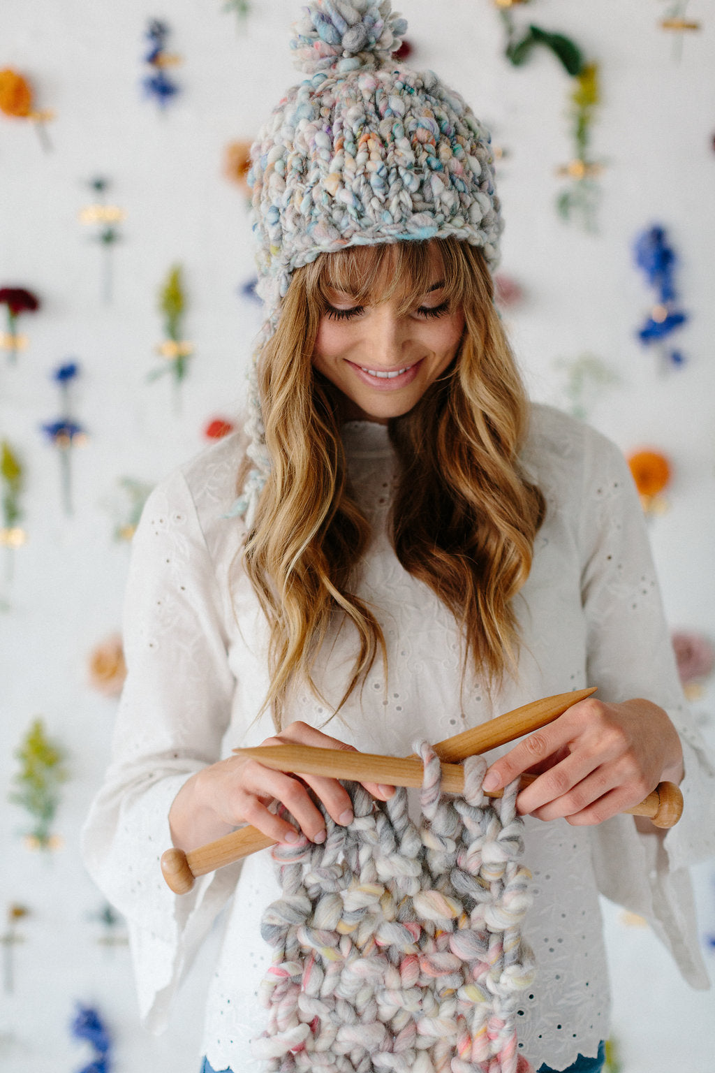 Modern Earflap Hat Pattern Knit Collage Knitting