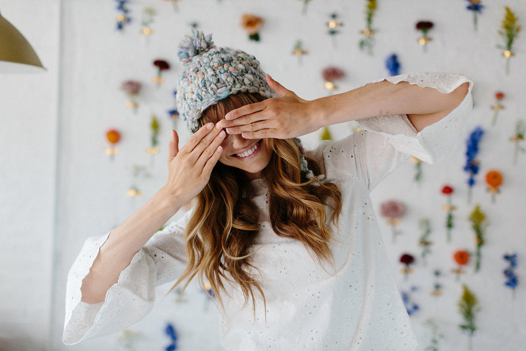 Modern Earflap Hat Pattern Knit Collage Knitting
