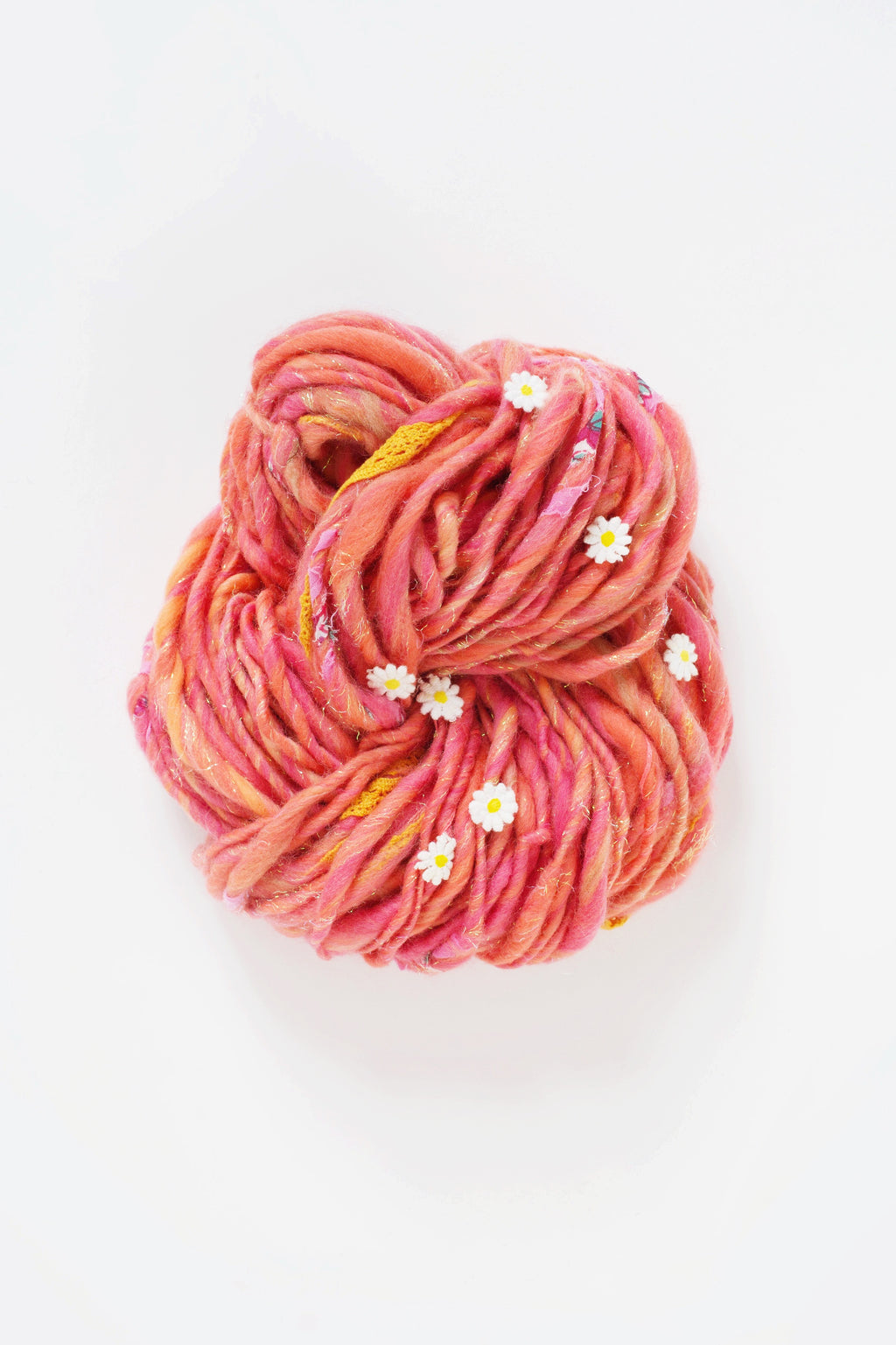 Daisy Chain Yarn in Peony Pink by Knit Collage - Chunky bulky Hand knitting yarn