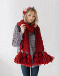 Knit Collage Mistletoe Tassel Scarf Knitting Pattern