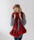 Knit Collage Mistletoe Tassel Scarf Knitting Pattern