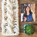 Knit Collage Drop Stitch Cable Scarf Pattern