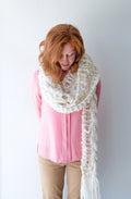 Knit Collage Drop Stitch Cable Scarf Pattern