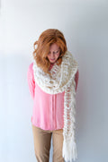 Knit Collage Drop Stitch Cable Scarf Pattern