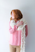 Knit Collage Drop Stitch Cable Scarf Pattern