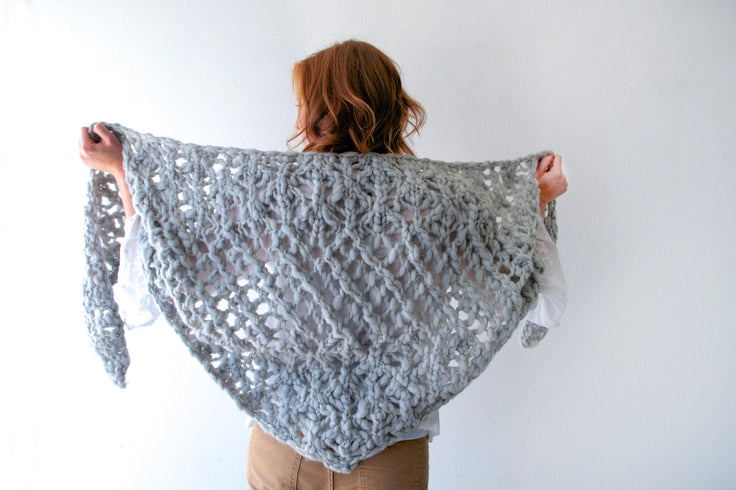 Knit Collage Cloud Walking Shawl Pattern