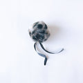 Knit Collage Faux Fur Pom Poms Leopard Stone